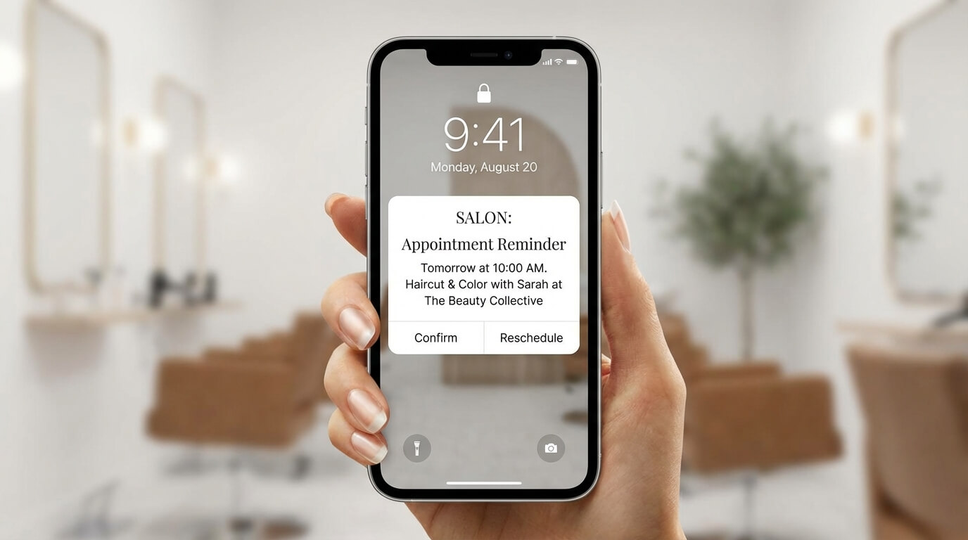 Automatische herinnering voor salon