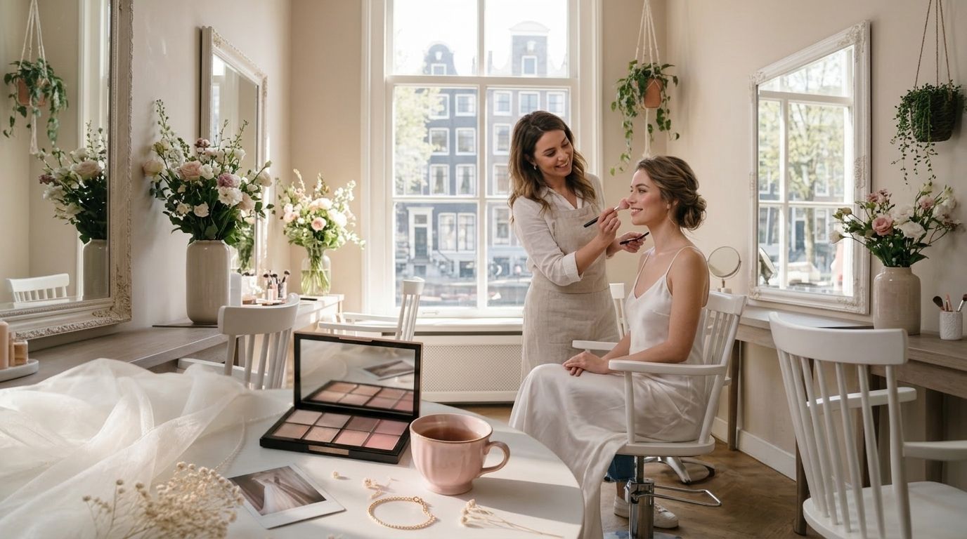 Bruidsmake-up als beautysalon: pakket-strategie