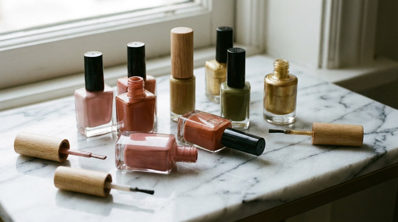 Beautyproducten in een salon setting