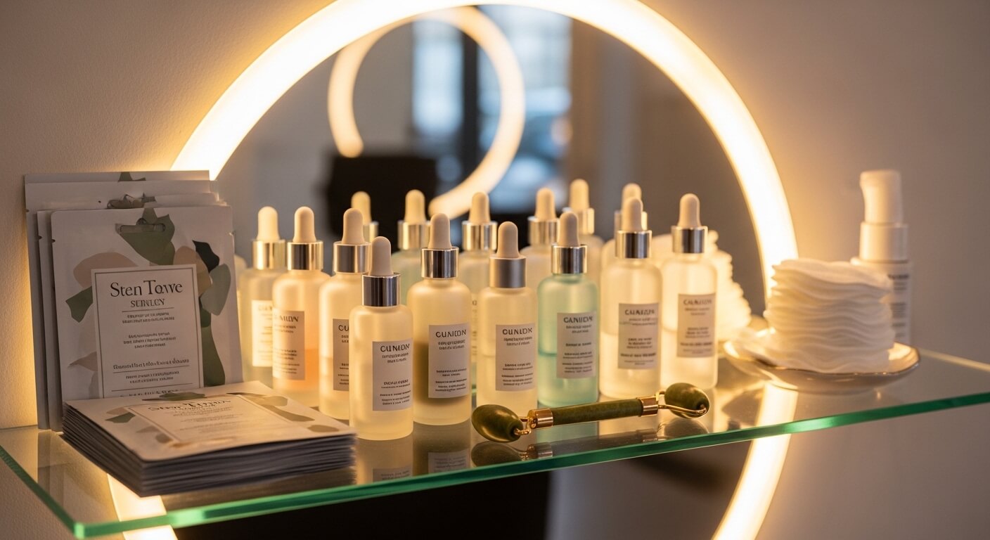 Beautysalon behandelruimte met warme sfeer