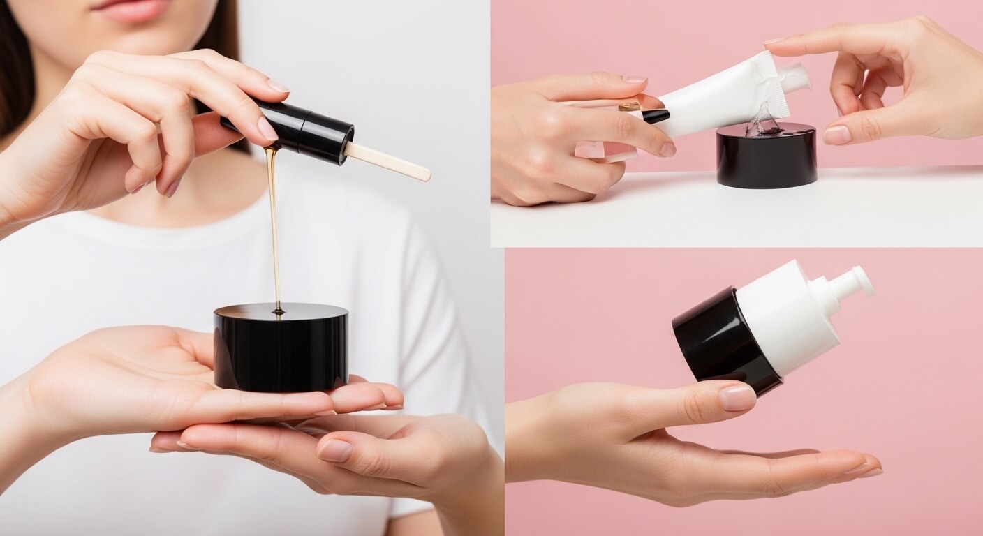 Premium beautyproducten op een marmeren plank