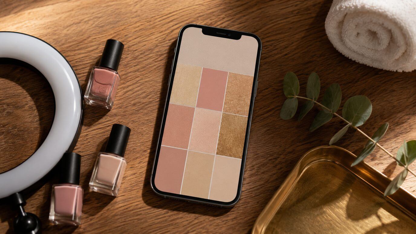 Instagram-feed van een beautysalon op een smartphone